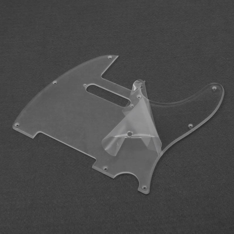 FLEOR 8 Hole TL Pickguard Scratch Plate with Pickguard Screws Set Fit USA/MX Standard TL Style Pickguard Replacement, 1Ply Transparent - Image 4
